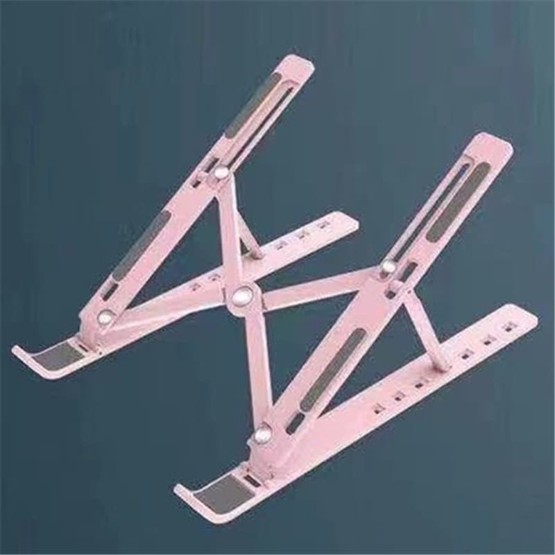 Support d'ordinateur portable pliable (aluminium, rose)