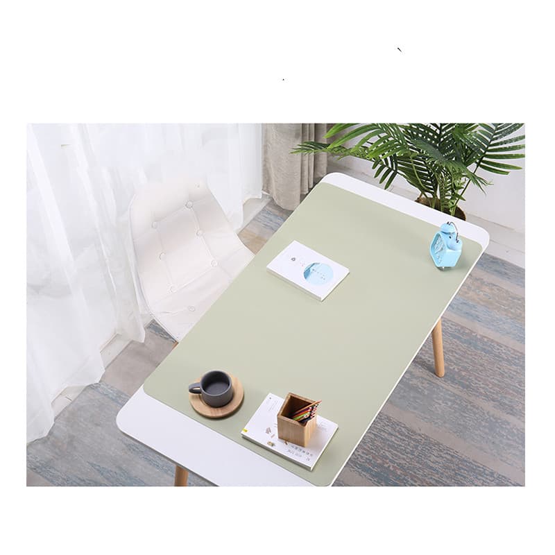 Tapis de bureau double face (PU, vert matcha, 60 × 30 cm)