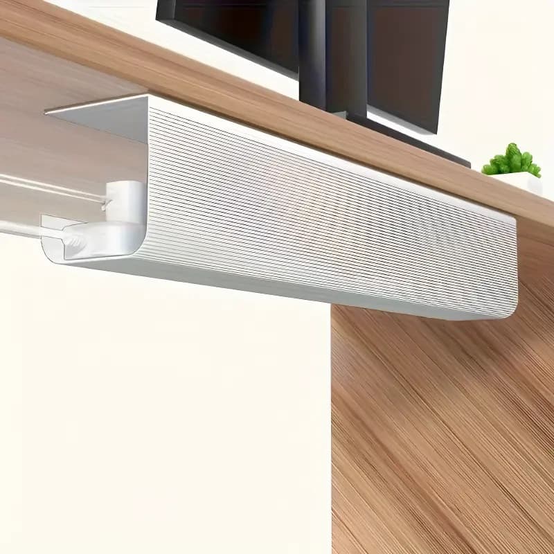 Chemin de câbles sous bureau (PVC, blanc, 40 cm)